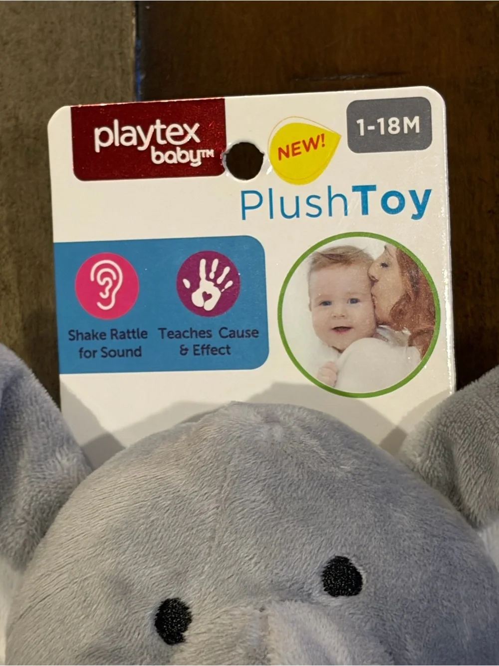 Playtex Baby Rattle Plush Toy 7.5”